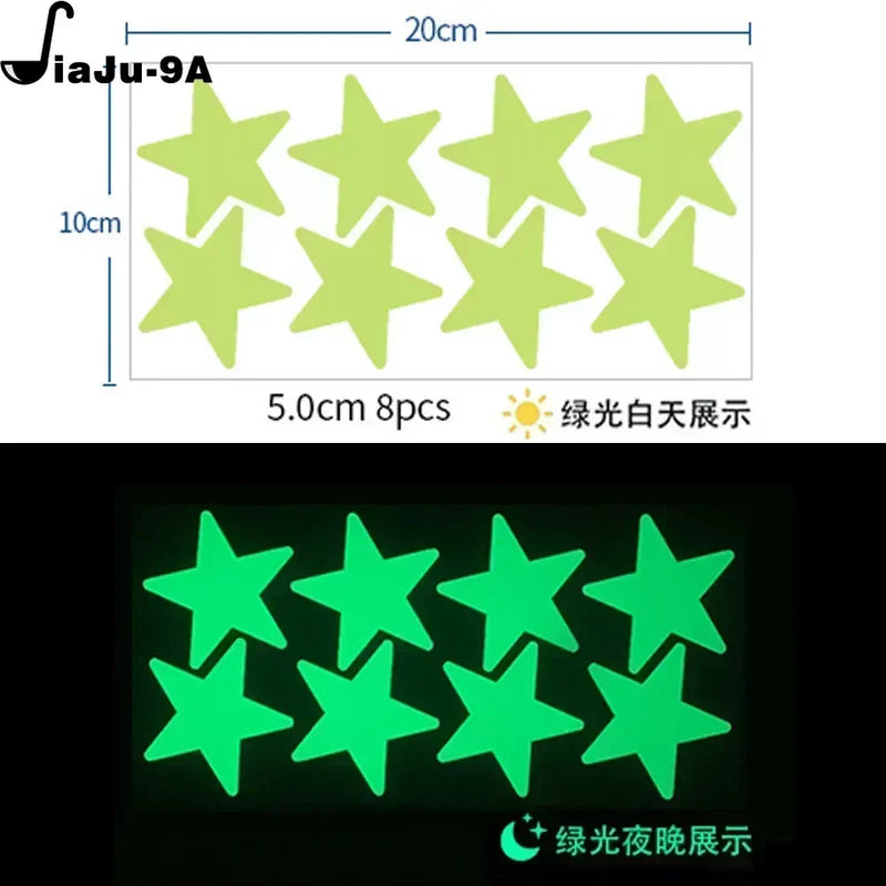 ملصقات النجوم الخضراء المضيئة لغرف نوم الأطفال