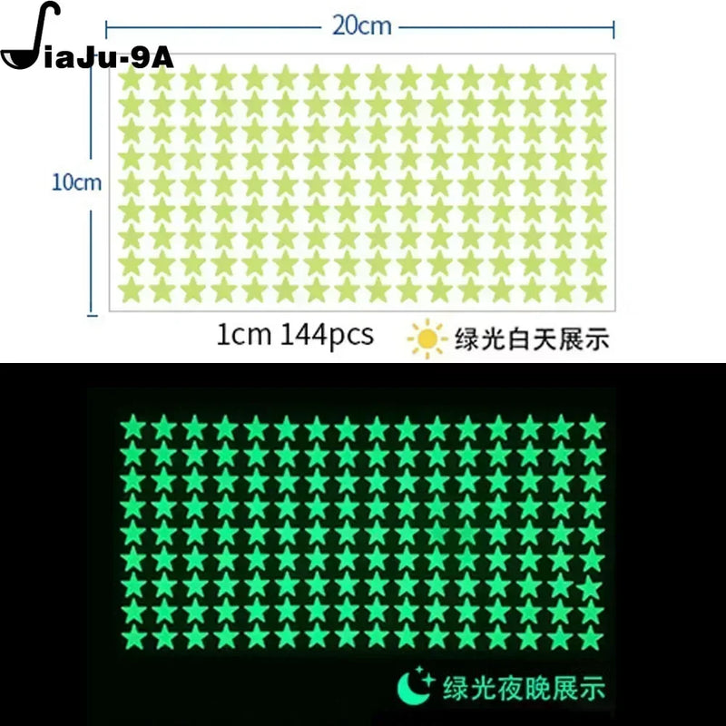 ملصقات النجوم الخضراء المضيئة لغرف نوم الأطفال