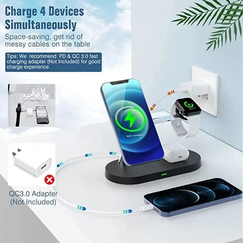 3-in-1 Wireless Charger: Power Up Your Devices